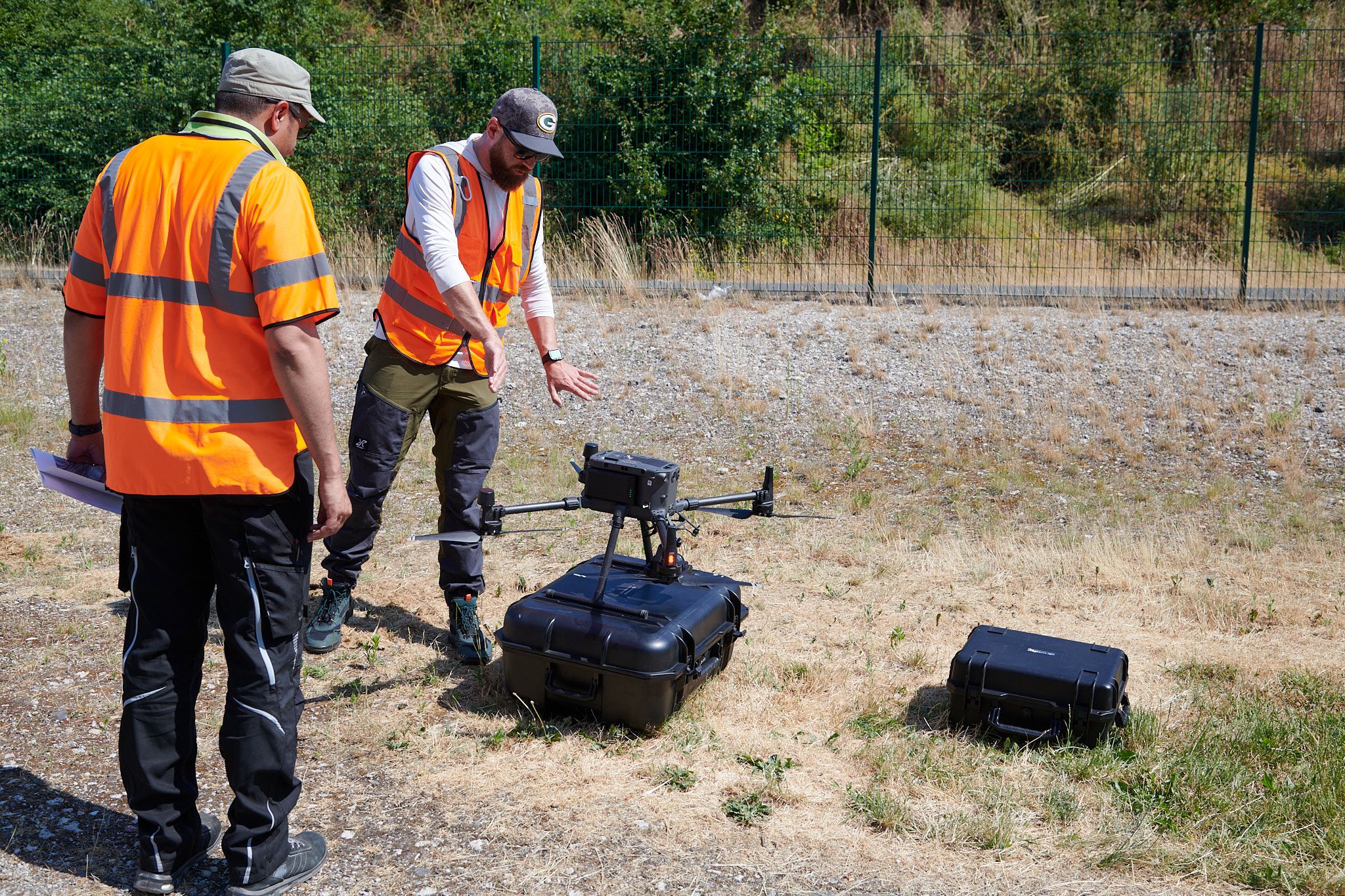 15.06.2023 Vermessungsarbeiten durch das Stadtvermessungsamt in Kooperation mit der Frankfurt University of Applied Sciences